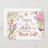 Blumengebüsch-Blumengebläse Postkarte (Vorne/Hinten)