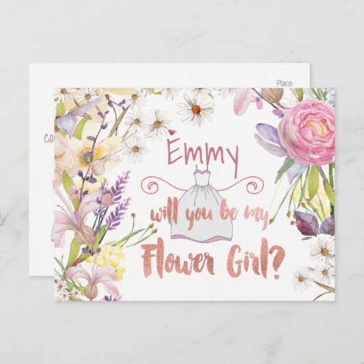 Blumengebüsch-Blumengebläse Postkarte (Vorne/Hinten)