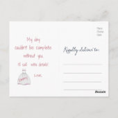 Blumengebüsch-Blumengebläse Postkarte (Rückseite)