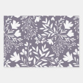 Blumengefilde Träume Botanische Silhouetten Geschenkpapier Set (Vorderseite)