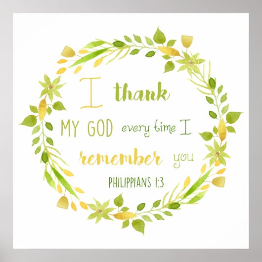 Blumengeflecht-Bibel Poster (Vorne)