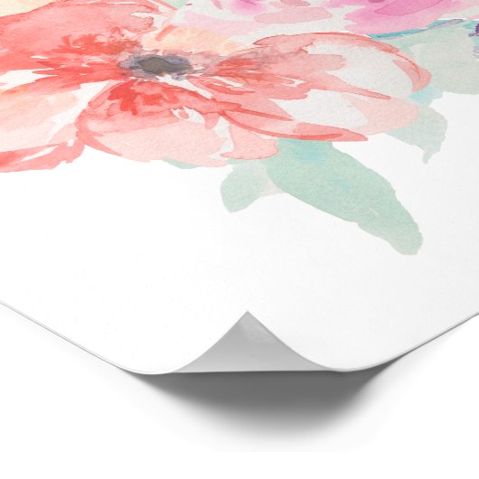 Blumengeflecht Bouquet-Poster I Poster (Ecke)