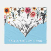 Blumengeflecht Fleecedecke (Vorderseite (Horizontal))