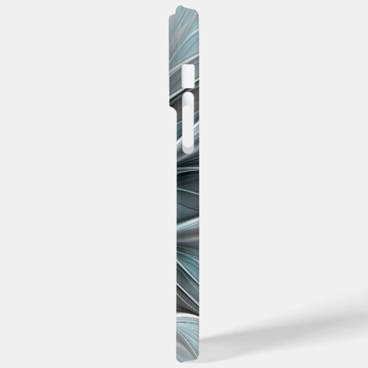 Blumengeflecht Moderne Abstrakte Blume Blau Grau Case-Mate iPhone Hülle (Rückseite / Links)