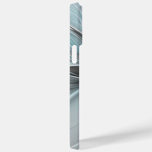 Blumengeflecht Moderne Abstrakte Blume Blau Grau Case-Mate iPhone Hülle (Rückseite / Rechts)