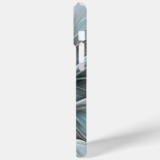 Blumengeflecht Moderne Abstrakte Blume Blau Grau Case-Mate iPhone Hülle (Rückseite / Links)