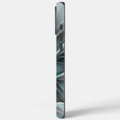 Blumengeflecht Moderne Abstrakte Blume Blau Grau Case-Mate iPhone Hülle (Rückseite / Links)