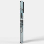 Blumengeflecht Moderne Abstrakte Blume Blau Grau Case-Mate iPhone Hülle (Rückseite / Rechts)