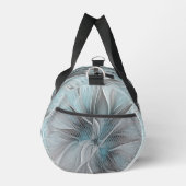 Blumengeflecht Moderne Abstrakte Blume Blau Grau Duffle Bag (Rechts)