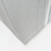 Blumengeflecht Moderne Abstrakte Blume Blau Grau Fleecedecke (Ecke)