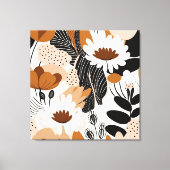 Blumengeflecht Moderne Boho Print Leinwanddruck (Vorderseite)