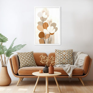 Blumengeflecht Moderne Boho Print Poster