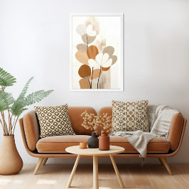 Blumengeflecht Moderne Boho Print Poster
