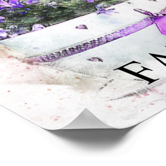 Blumengeflecht-Office-Dekoration Matte Poster (Ecke)