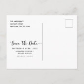 Blumengeflecht Save the Date Lettern Ankündigungspostkarte (Rückseite)