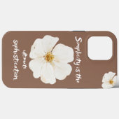 Blumengehäuse mit Eleganz der Einfachheit Case-Mate iPhone Hülle (Rückseite (Horizontal))