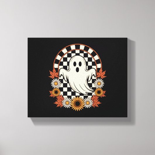 Blumengeist Herbst Boho Halloween Leinwanddruck (Vorderseite)