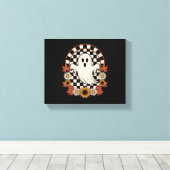 Blumengeist Herbst Boho Halloween Leinwanddruck (Insitu (Holzboden))