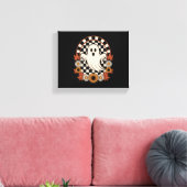 Blumengeist Herbst Boho Halloween Leinwanddruck (Insitu (Wohnzimmer))