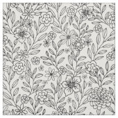 Blumengekritzel-Färbung Stoff (Muster)