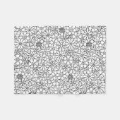 Blumengekritzel Fleecedecke (Vorderseite (Horizontal))