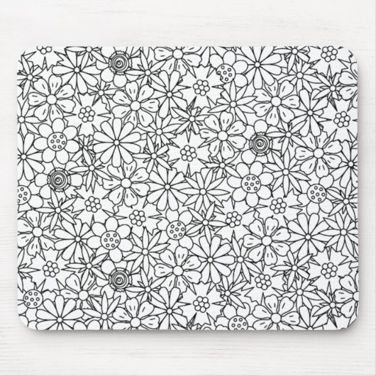 Blumengekritzel Mousepad (Vorne)