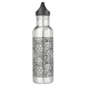 Blumengekritzel-Muster Edelstahlflasche (Links)