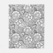 Blumengekritzel-Muster Fleecedecke (Vorderseite)