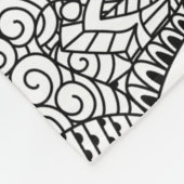 Blumengekritzel-Muster Fleecedecke (Ecke)