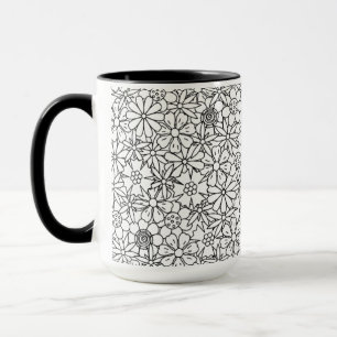 Blumengekritzel Tasse