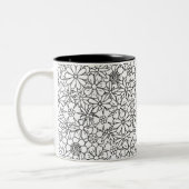 Blumengekritzel Zweifarbige Tasse (Links)