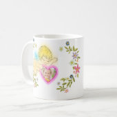 Blumengel Herz Form Foto Niedlich Kaffeetasse (Vorderseite Links)