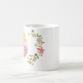 Blumengel Herz Form Foto Niedlich Kaffeetasse (Mittel)