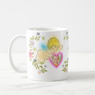 Blumengel Herz Form Foto Niedlich Kaffeetasse