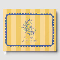 Blumengelb, blaue Bouquet Stripe Hochzeit