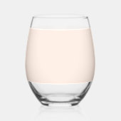 Blumengelb, blaue Bouquet Stripe Hochzeit Weinglas Ohne Stiel (Rückseite)