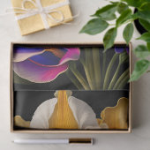 Blumengelb Botanische Illustration Groß Seidenpapier (Geschenk)