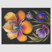 Blumengelb Botanische Illustration Groß Seidenpapier (Vorderseite)