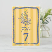 Blumengelb Einladung (Stehend Vorderseite)