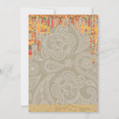 Blumengelb Halbschar Indianerfeier Einladung (Rückseite)