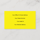 Blumengelb Moderner farbenfroher Veranstaltungspla Visitenkarte (Rückseite)