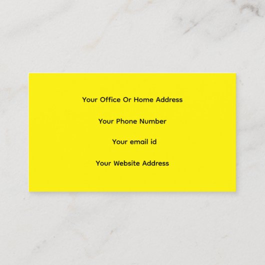 Blumengelb Moderner farbenfroher Veranstaltungspla Visitenkarte (Rückseite)