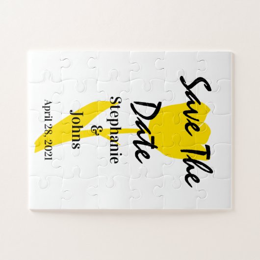 Blumengelb Tulips kundenspezifisch Puzzle (Horizontal)