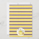 Blumengelb Unsere Honigbiene 1. Geburtstag Einladung (Rückseite)