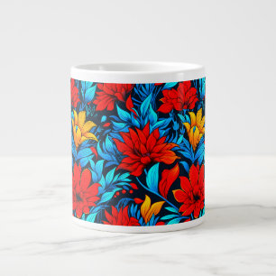 Blumengelbe Blumen Muster-13075 Jumbo-Tasse