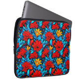 Blumengelbe Blumen Muster-13075 Laptopschutzhülle (Vorne Rechts)