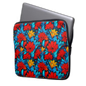 Blumengelbe Blumen Muster-13075 Laptopschutzhülle (Vorderseite Links)