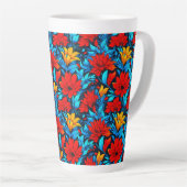 Blumengelbe Blumen Muster-13075 Milchtasse (Rechte Ecke)