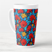 Blumengelbe Blumen Muster-13075 Milchtasse (Linke Ecke)