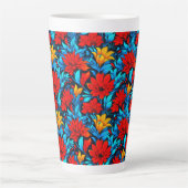 Blumengelbe Blumen Muster-13075 Milchtasse (Vorderseite)
